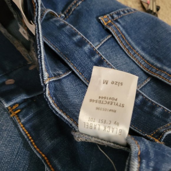 Black Label Medium Wash High Rise Button Fly Flare Jeans Women's Medium 1085 - Picture 6 of 7